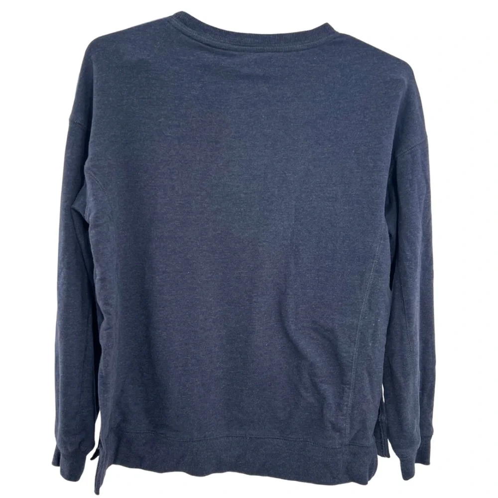 Wildfox Social embroidered navy pullover sweatshirt S casual fall winter cotton